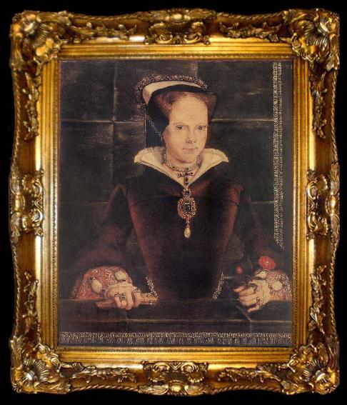 framed  Hans Eworth Queen Mary, ta009-2